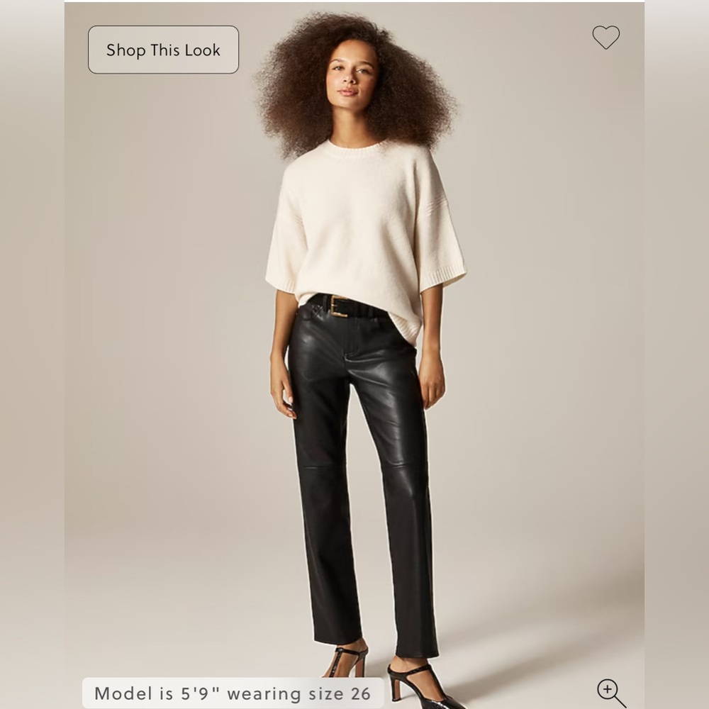 J. Crew Black Faux Leather Pants